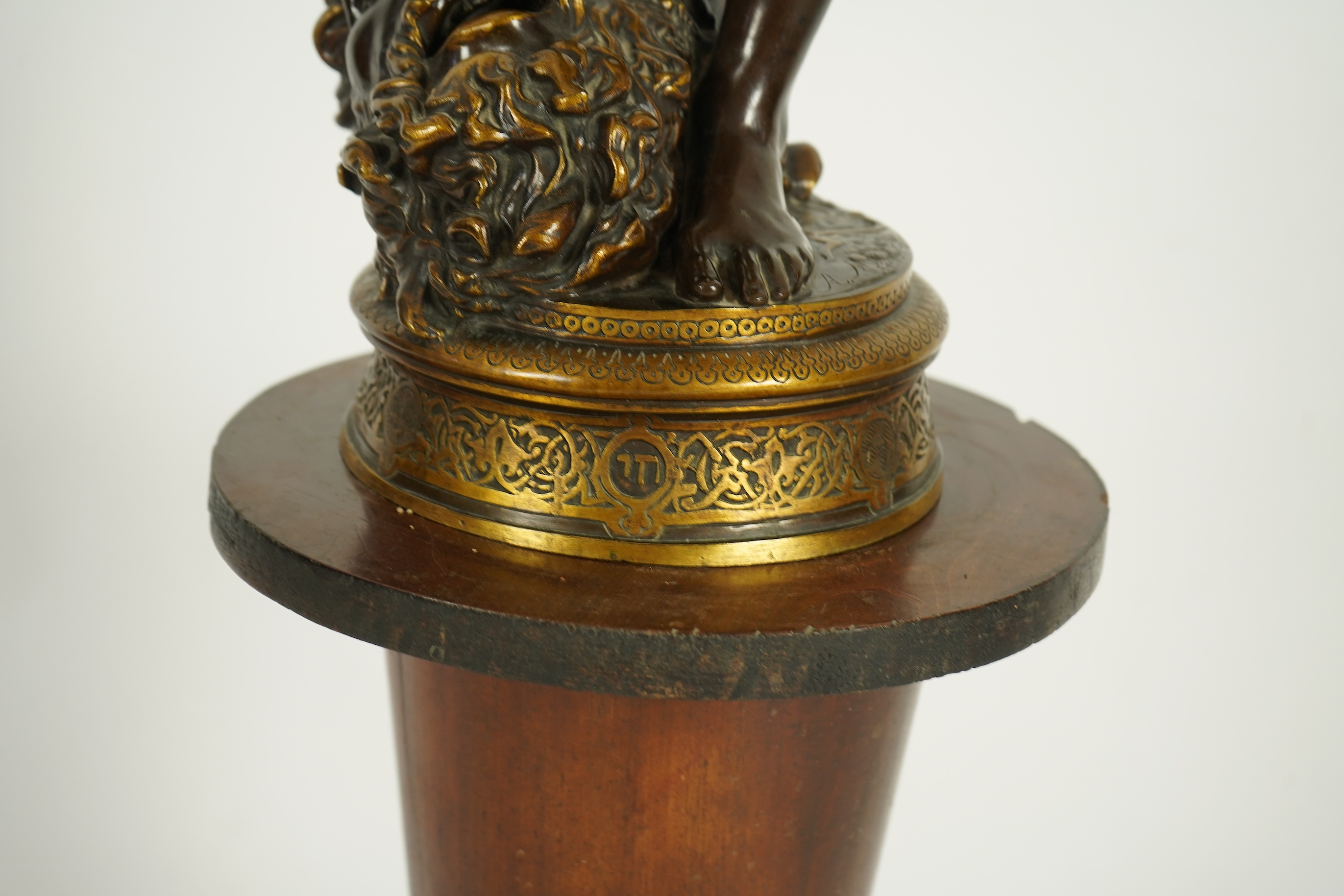 Marius-Jean-Antonin Mercie (1795-1875), A large bronze figure 'David vainqueur de Goliath'